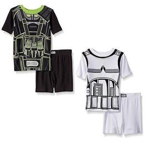 Star Wars Boys 4pcs Pajama Set Size 8